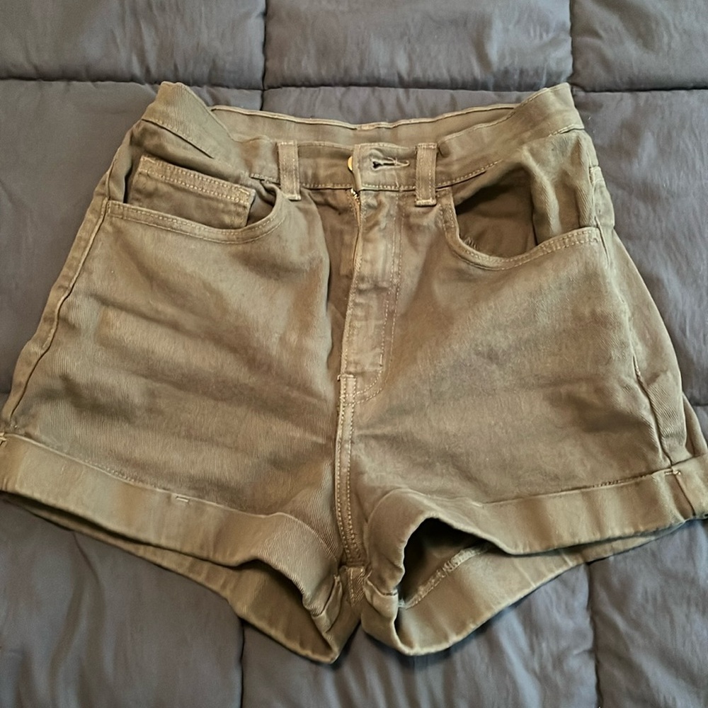 American Apparel High waisted denim shorts